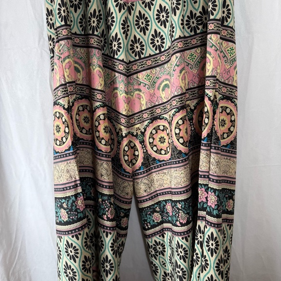 Bohemian Jumpsuit Strapless Elastic Bust XL Vacation Resort Farmers Market Beach - Picture 5 of 9